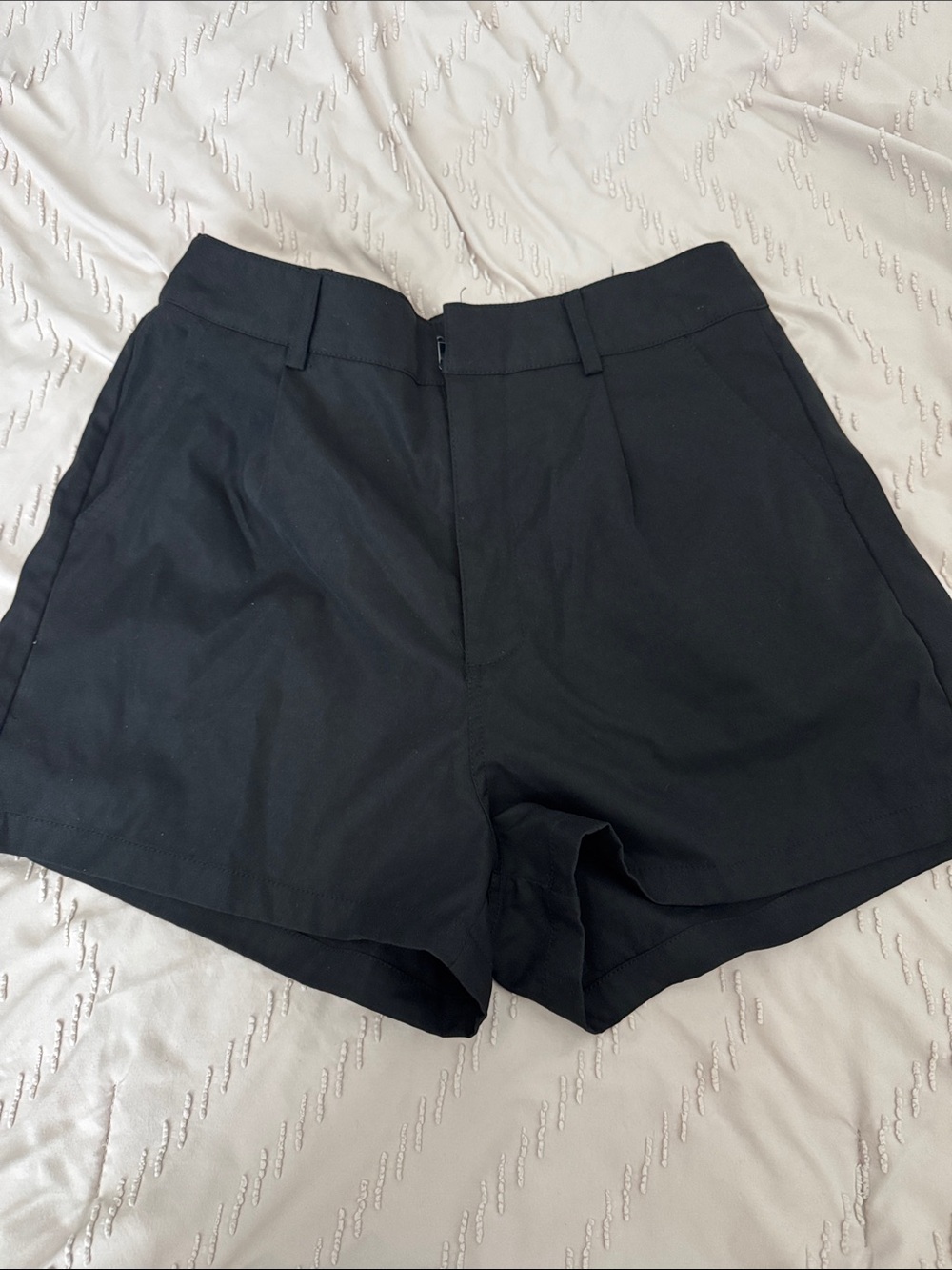 Women’s Black High-Rise Tailored Shorts